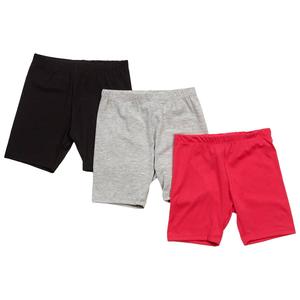 Girls (4-6x) One Step Up 3pk. Solid Bike Shorts - Pink Thrill