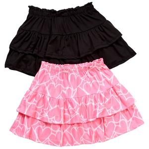 Girls (7-12) One Step Up 2pk. Ruffle Hearts & Solid Skorts alternate view