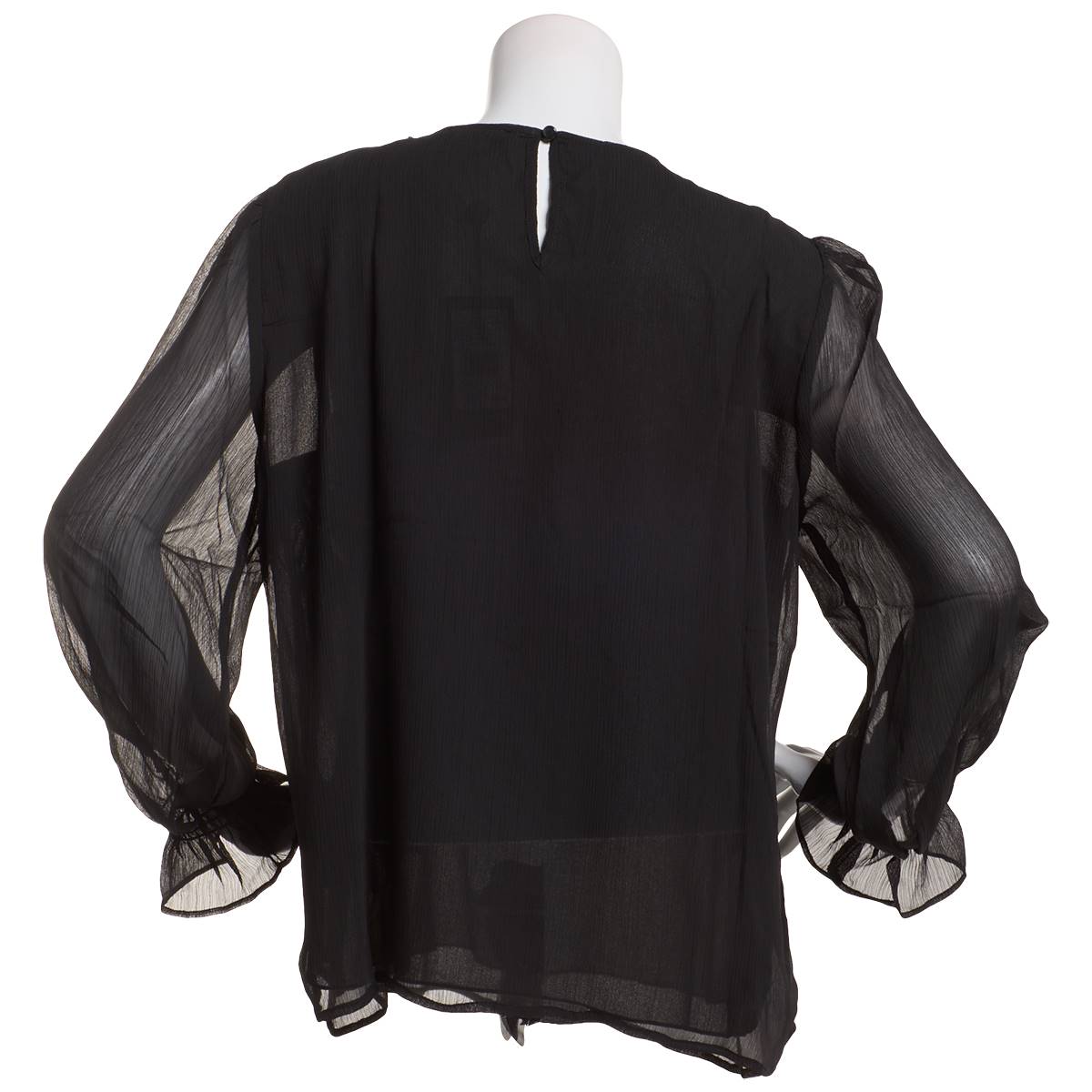 Womens Adrianna Papell Long Sleeve V-Neck Leaf Blouse