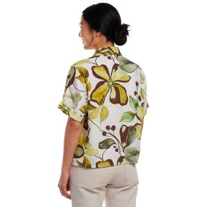 Womens Adrianna Papell Short Sleeve Watercolor Floral Blouse alternate view