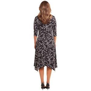 Womens Perceptions 3/4 Sleeve ITY Floral Faux Wrap Dress alternate view