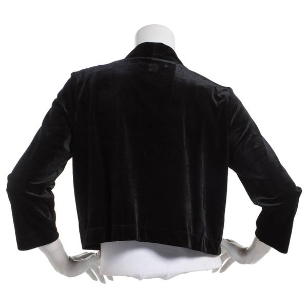 Womens Perceptions 3/4 Sleeve Velvet Shrug alternate view