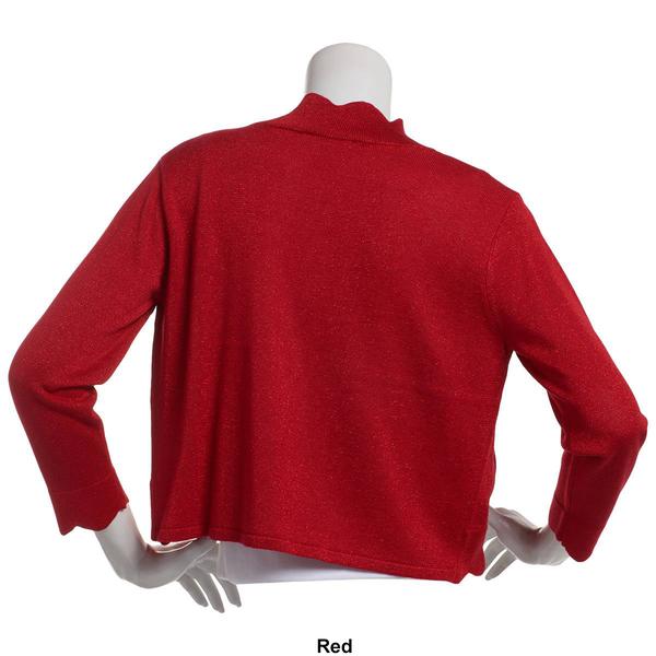 Womens Perceptions Lurex Scallop Edge Shrug alternate view