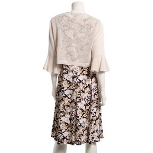 Petite Perceptions Ruffle Sleeve Floral Shift Jacket Dress alternate view