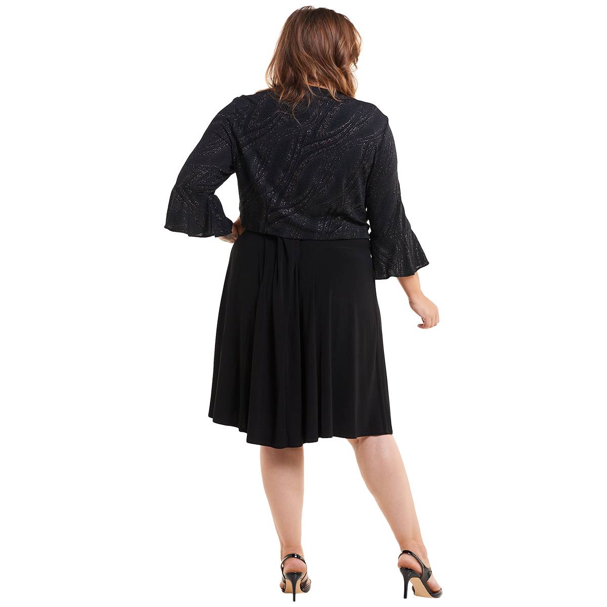 Plus Size Perceptions 2pc. Glitter Jacket Dresses