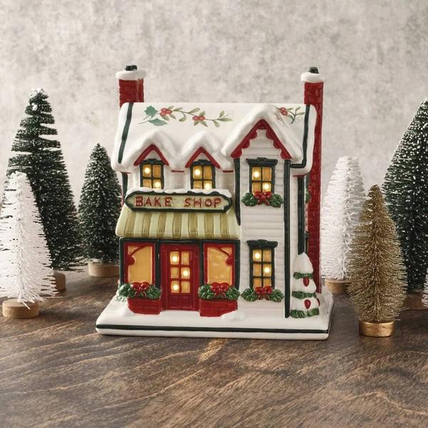 Pfaltzgraff(R) Winterberry Village Bakery with LED Light