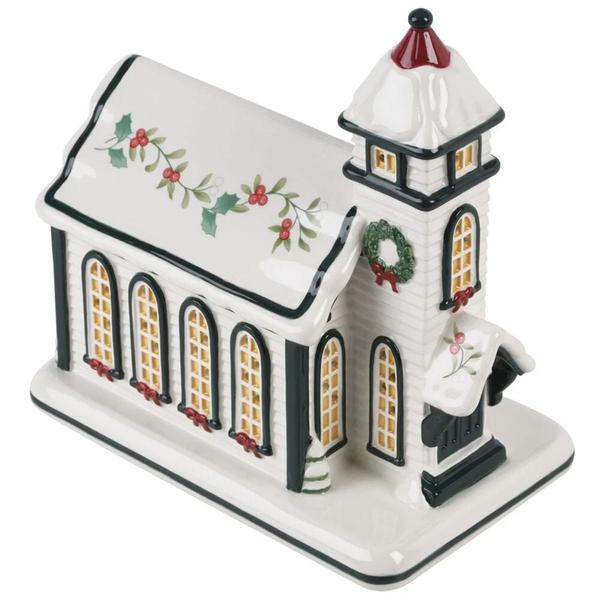 Pfaltzgraff(R) Winterberry Village Church with LED Light alternate view