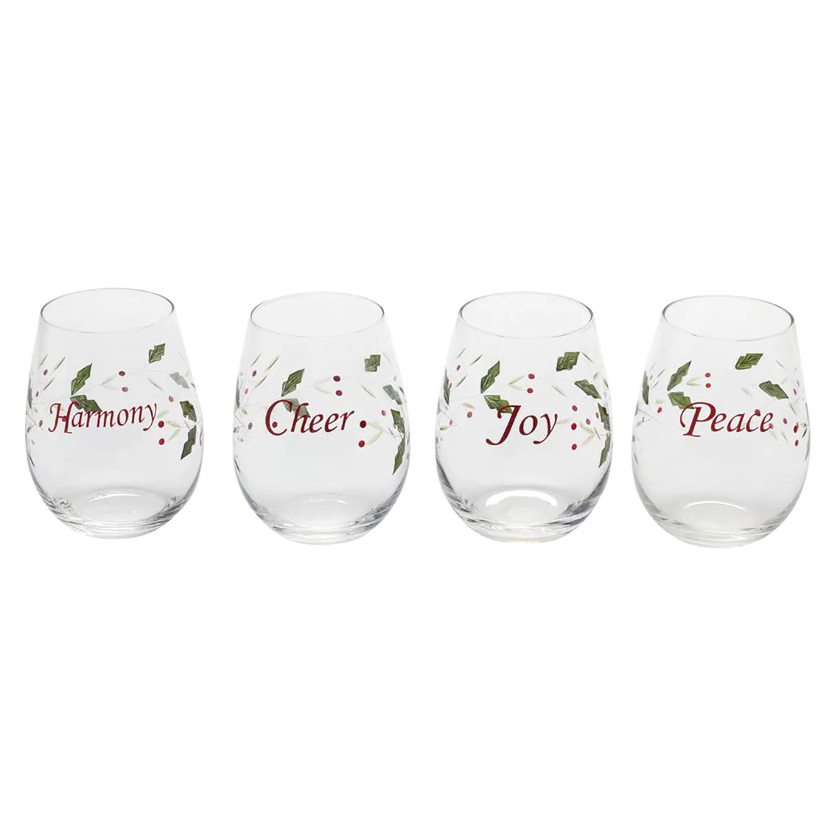 Pfaltzgraff(R) Winterberry Stemless Wine Glasses - Set Of 4