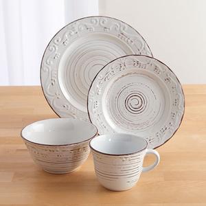 Pfaltzgraff(R) Trellis White 16pc. Dinnerware Set