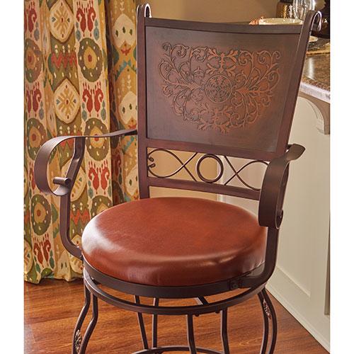 Linon Home Decor Big & Tall Bar Stool with Arms alternate view