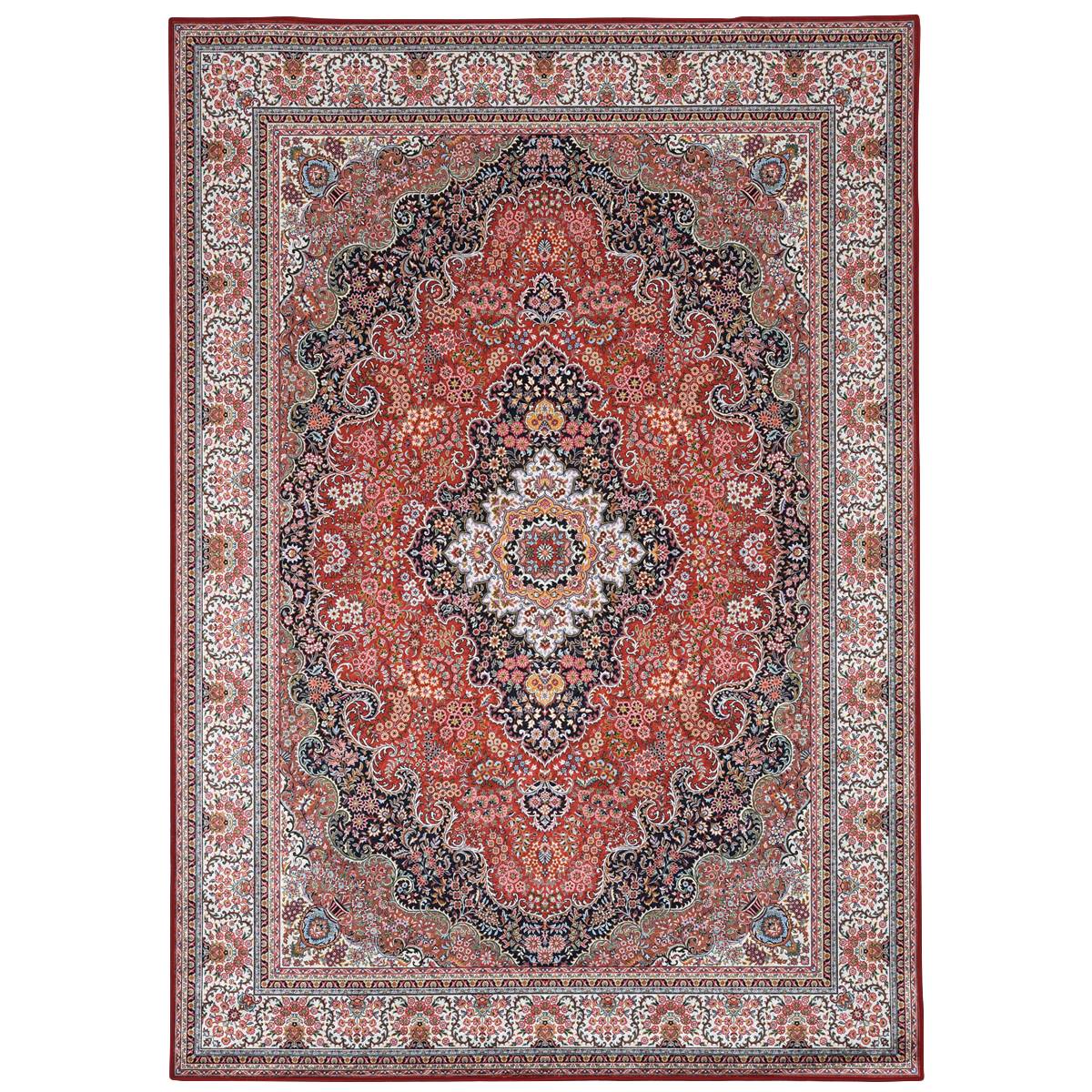 Linon Emerald Collection Red Rectangle Rug