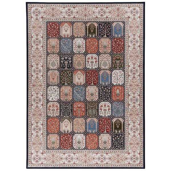 Linon Emerald Collection Blocked Rectangle Rug