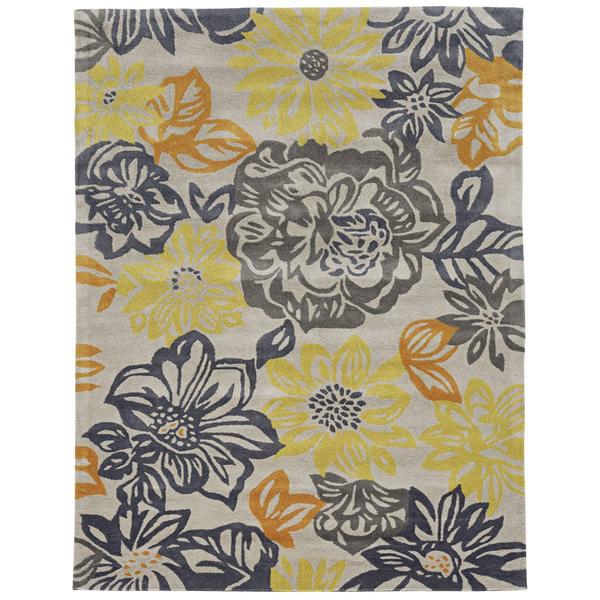 Linon Home Decor Trio Collection Grey Area Rug - 5x7