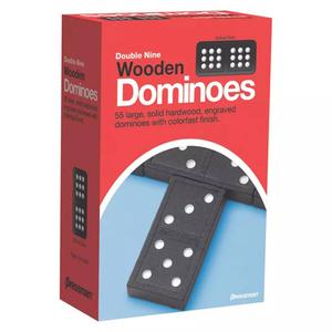 Pressman Double 9 Wooden Dominoes