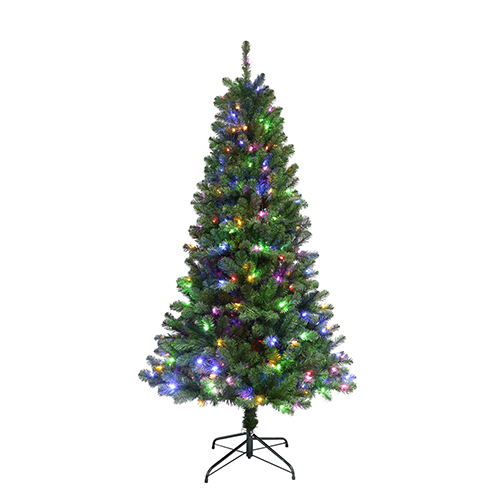 Puleo Color Change Life-Like 7ft. Pine Christmas Tree