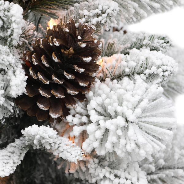 Puleo International 3.5 ft. Pre-Lit Flocked Rattan Christmas Tree alternate view