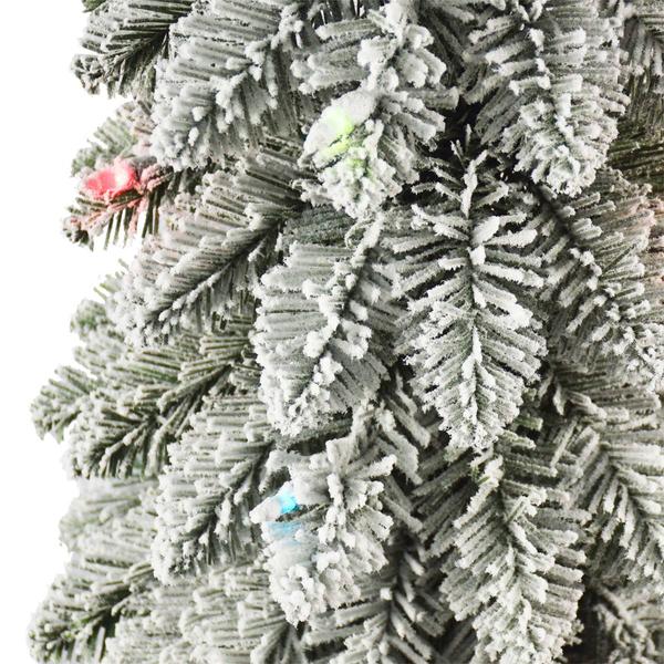 Puleo International 4ft. Incandescent Flocked Alpine Pencil Tree alternate view