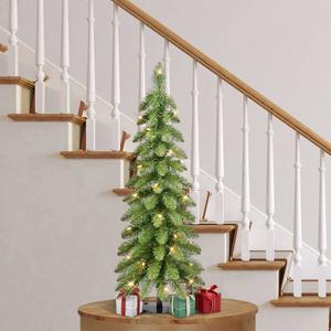 Puleo International 3ft. Pre-Lit Alpine Artificial Christmas Tree alternate view