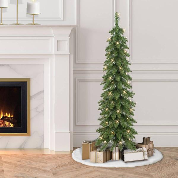 Puleo International 4ft. Pre-Lit Artificial Alpine Christmas Tree alternate view
