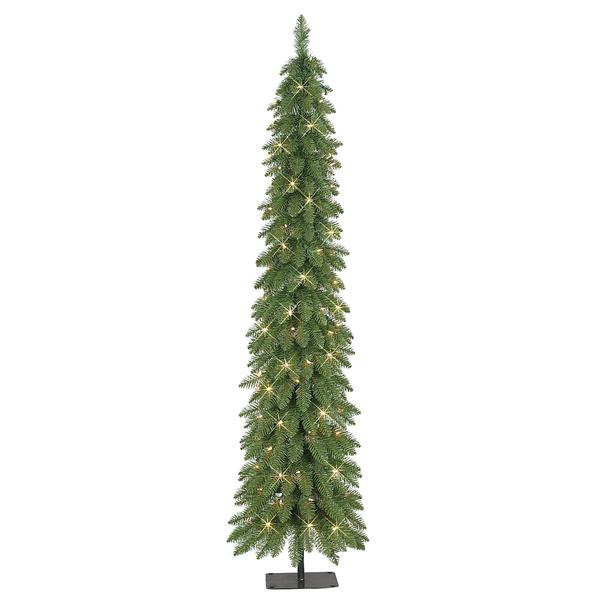 Puleo International 7ft. Pre-Lit Artificial Alpine Christmas Tree