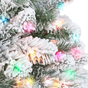 Puleo International 6.5ft. Pre-lit Flocked Virginia Pine Tree alternate view