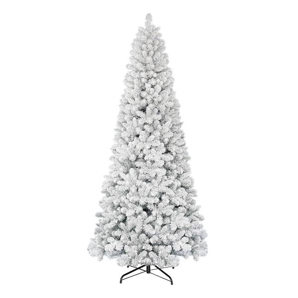 Puleo International 9ft. Non-Lit Flocked Virginia Pine Tree