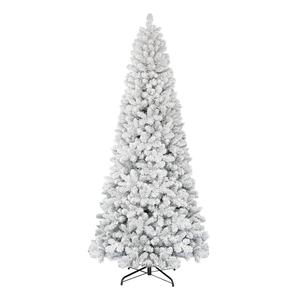 Puleo International 9ft. Non-Lit Flocked Virginia Pine Tree
