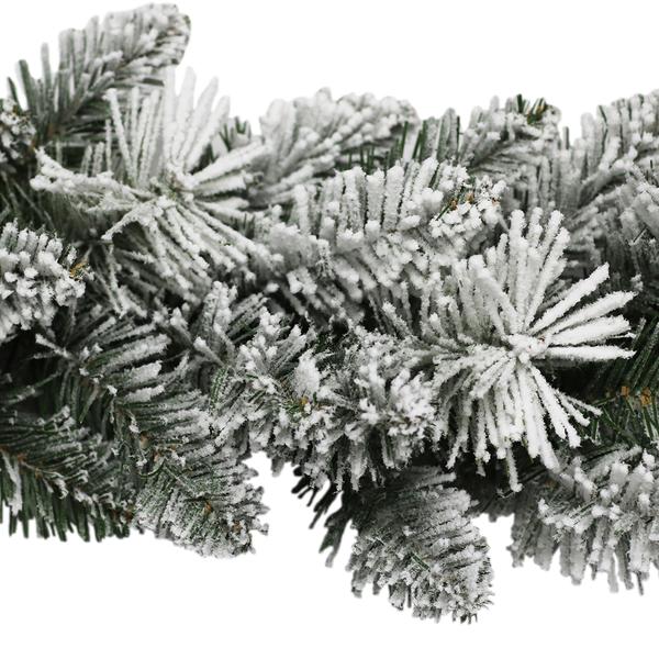 Puleo International 9ft. Flocked Spruce Garland alternate view