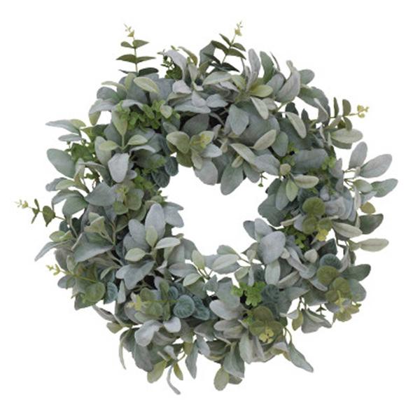 Puleo International 22in. Artificial Lamb's Ear Wreath