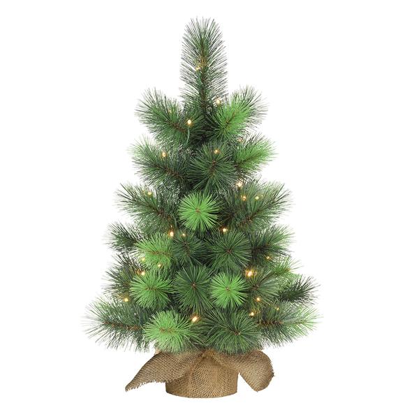 Puleo Pre-Lit 2ft. Warm White LED Artificial Christmas Tree