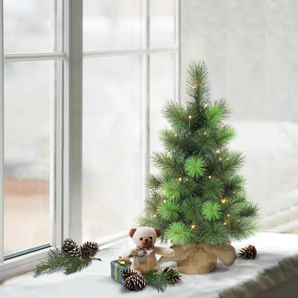 Puleo Pre-Lit 2ft. Warm White LED Artificial Christmas Tree alternate view