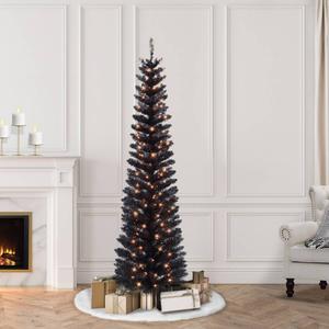 Puleo International 6ft. Pre-Lit Tinsel Artificial Christmas Tree alternate view