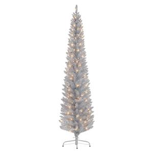 Puleo International 7ft. Pre-Lit Tinsel Artificial Christmas Tree