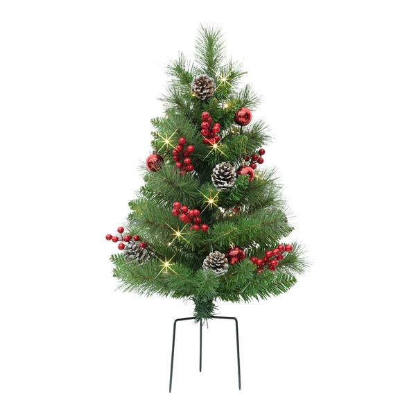 Puleo International 30in. Pre-Lit Ornament Urn Filler - Set of 2