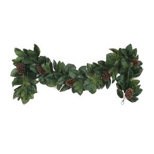 Puleo International 6ft. Garland w/Magnolia Leaves