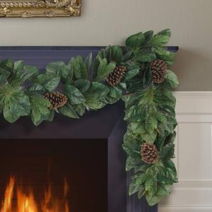 Puleo International 6ft. Garland w/Magnolia Leaves alternate view