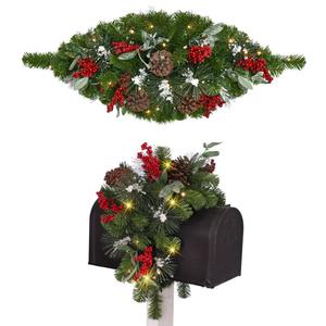 Puleo International Pre-Lit Decorated Mailbox Cover alternate view