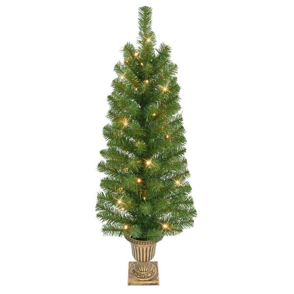 Puleo International Pre-Lit Potted Christmas Trees - Set of 2