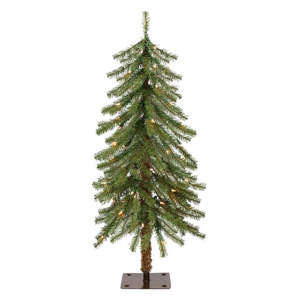Puleo International Pre-Lit 3ft. Pencil Alpine Christmas Tree