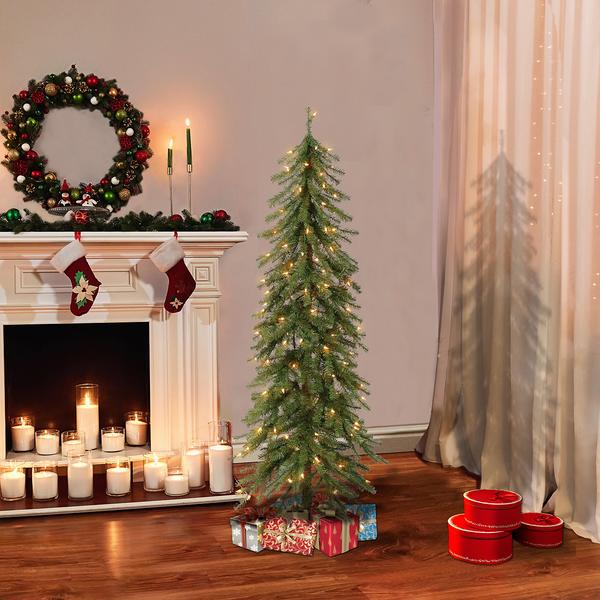 Puleo International Pre-Lit 5ft. Alpine Christmas Tree alternate view