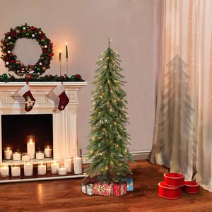 Puleo International Pre-Lit 5ft. Alpine Christmas Tree alternate view