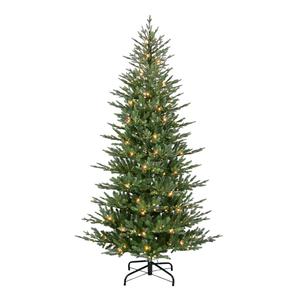 Puleo International 7.5ft. Pre-Lit Alberta Spruce Christmas Tree