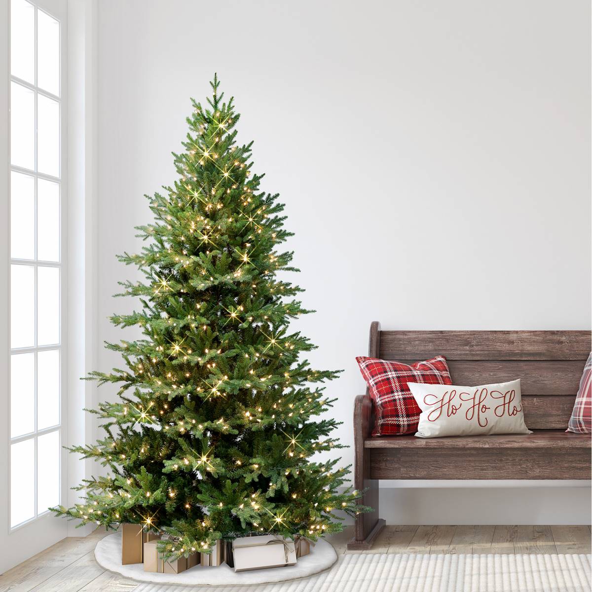 Puleo International 6.5ft. Pre-Lit Balsam Fir Christmas Tree