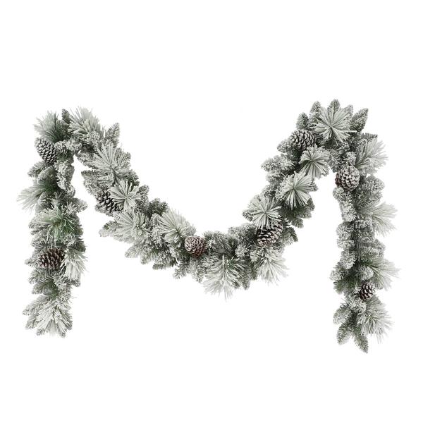 Puleo International 9ft. Life-Like Berkshire Spruce Garland