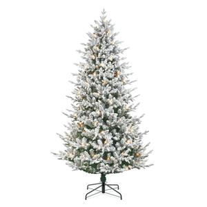 Puleo International 7.5ft. Pre-Lit Spruce Christmas Tree