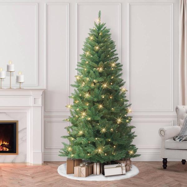 Puleo International 7ft. Pre-Lit Artificial Christmas Pine Tree alternate view