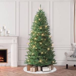 Puleo International 7ft. Pre-Lit Artificial Christmas Pine Tree alternate view