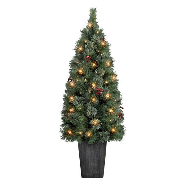 Puleo International 4ft Battery Operated Potted Pine Tree