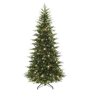 Puleo International 7.5ft. LED Slim Fir Artificial Christmas Tree