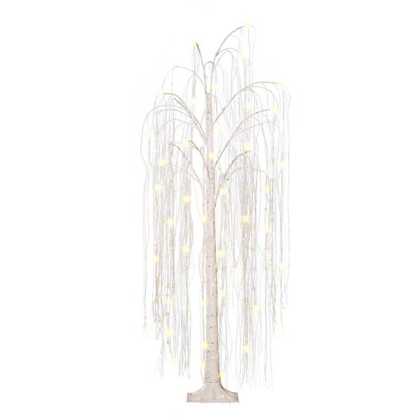 Puleo International 6ft. Pre- Lit LED Outdoor Willow Tree